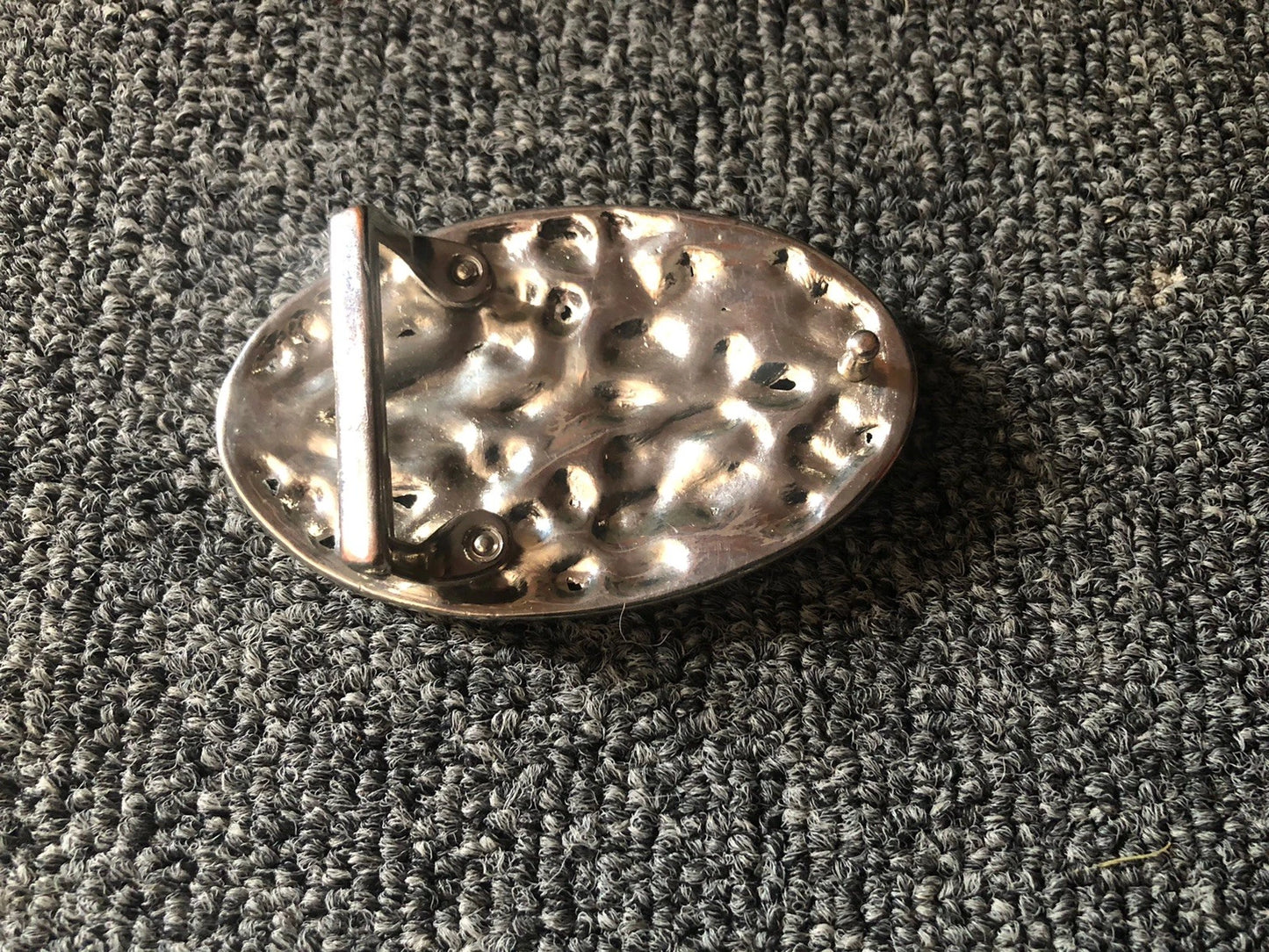 Floral Filigree Bling Belt Buckle - Silver Metal