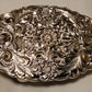 Flower Filigree Western Belt Buckle - Silver & Gold