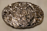 Flower Filigree Western Belt Buckle - Silver & Gold