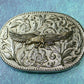Flying Eagle Silver Tone Filigree Belt Buckle