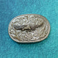 Flying Eagle Silver Tone Filigree Belt Buckle