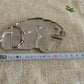 Flying Skull Motorcycle Chopper Belt Buckle - Shiny Chrome Finish