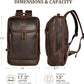 Men's Full Grain Leather Business Travel Backpack – 17.3