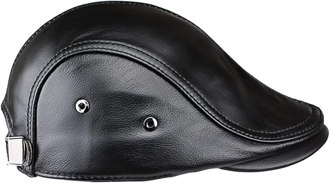 Genuine Cowhide Leather Ivy Cap - Beret Style