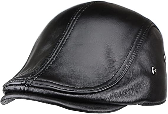Genuine Cowhide Leather Ivy Cap - Beret Style