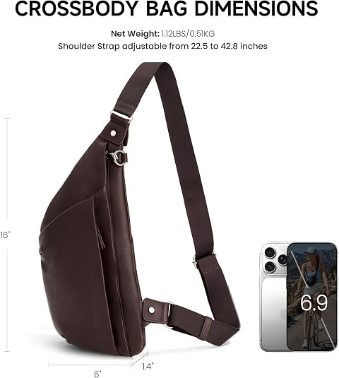 Genuine Leather Anti-Theft Crossbody Sling Bag
