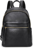Genuine Leather Backpack Purse for Women - Pebbled Cowhide