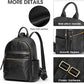 Genuine Leather Backpack Purse for Women - Pebbled Cowhide