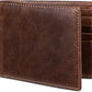 Genuine Leather Bifold Wallet with RFID Blocking - 12 Card Slots
