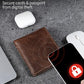 Genuine Leather Bifold Wallet with RFID Blocking - 12 Card Slots