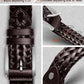 Genuine Leather Braided Belt with Holeless Fit for Men & Women