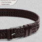 Genuine Leather Braided Belt with Holeless Fit for Men & Women