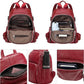 Genuine Leather Convertible Backpack for Women - 3-in-1 Carry