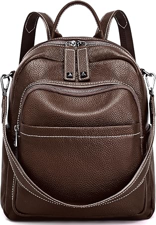 Genuine Leather Convertible Backpack Purse for Women
