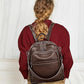 Genuine Leather Convertible Backpack Purse for Women
