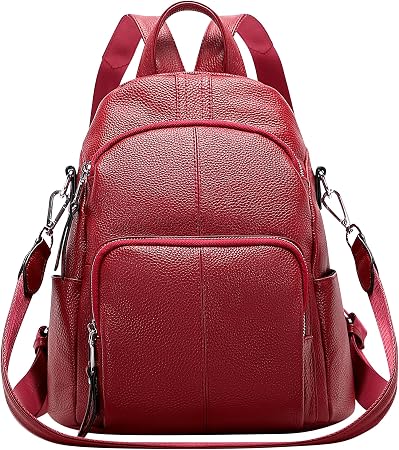 Genuine Leather Convertible Backpack for Women - 3-in-1 Carry