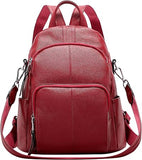 Genuine Leather Convertible Backpack for Women - 3-in-1 Carry