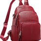 Genuine Leather Convertible Backpack for Women - 3-in-1 Carry