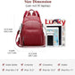 Genuine Leather Convertible Backpack for Women - 3-in-1 Carry