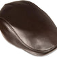Genuine Leather Flat Cap - Rain-Resistant Newsboy Hat