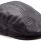 Genuine Leather Gatsby Flat Cap - Classic Newsboy Style
