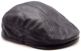 Genuine Leather Gatsby Flat Cap - Classic Newsboy Style