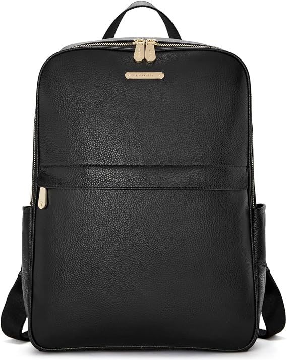 Genuine Leather Laptop Backpack Purse for Women - 15.6