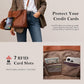 Genuine Leather Medium Tote Satchel with RFID Blocking