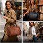 Genuine Leather Medium Tote Satchel with RFID Blocking
