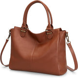 Genuine Leather Medium Tote Satchel with RFID Blocking