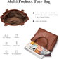 Genuine Leather Medium Tote Satchel with RFID Blocking