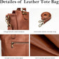 Genuine Leather Medium Tote Satchel with RFID Blocking