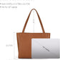 Genuine Leather Tote Bag with 14" Laptop Compartment