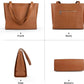 Genuine Leather Tote Bag with 14" Laptop Compartment