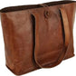 Genuine Leather Vintage Tote Bag - Handmade