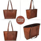 Genuine Leather Vintage Tote Bag - Handmade