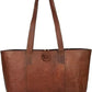 Genuine Leather Vintage Tote Bag - Handmade