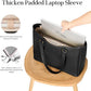 Genuine Leather Work Tote with Padded 15.6" Laptop Sleeve