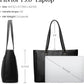 Genuine Leather Work Tote with Padded 15.6" Laptop Sleeve