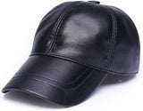 Genuine Sheepskin Leather Baseball Cap - Adjustable