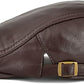 Genuine Sheepskin Leather Baseball Cap - Adjustable