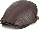 Genuine Sheepskin Leather Baseball Cap - Adjustable