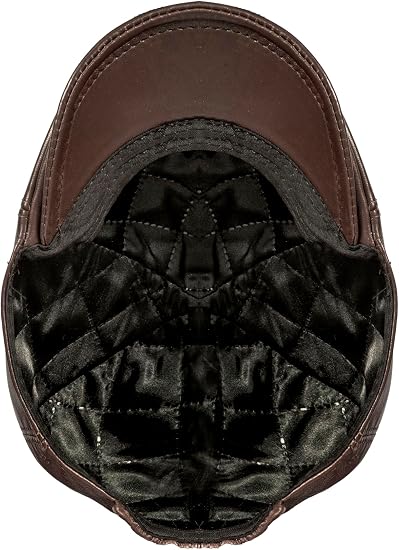 Genuine Sheepskin Leather 6-Panel Ivy Cap
