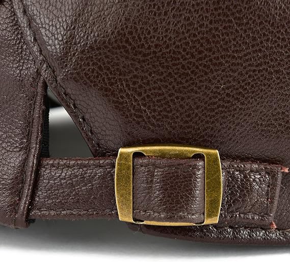 Genuine Sheepskin Leather Baseball Cap - Adjustable