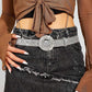 Glitter Sequin Star Rhinestone Cap - Denim Trucker Hat
