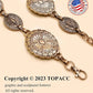 Gold Sculpted Concho Western Belt - Cowgirl Statement Belt
