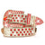 Gold Rhinestone Western Belt - Red Heart Buckle & Glitter Strap