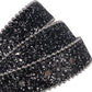 Heart Buckle Glitter Rhinestone Belt - Bling Cowgirl Style