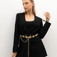 Heart Rhinestone Concho Waist Chain - Boho Western Belt