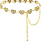 Heart Rhinestone Concho Waist Chain - Boho Western Belt